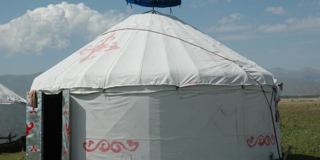 traditional yurt in Mongolian landscape